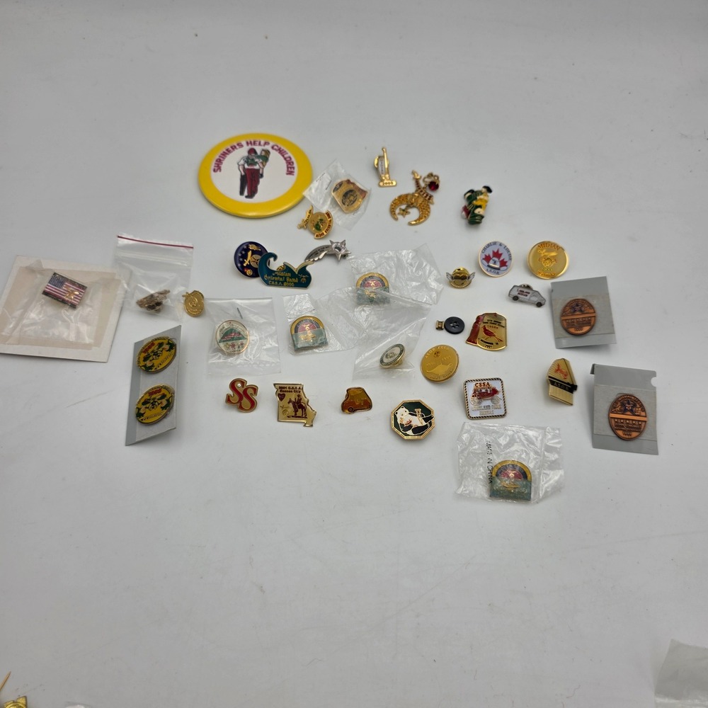 Vintage Shriners Fraternal Pin Lot Midian CSSA Imperial Session Memorabilia